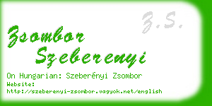 zsombor szeberenyi business card